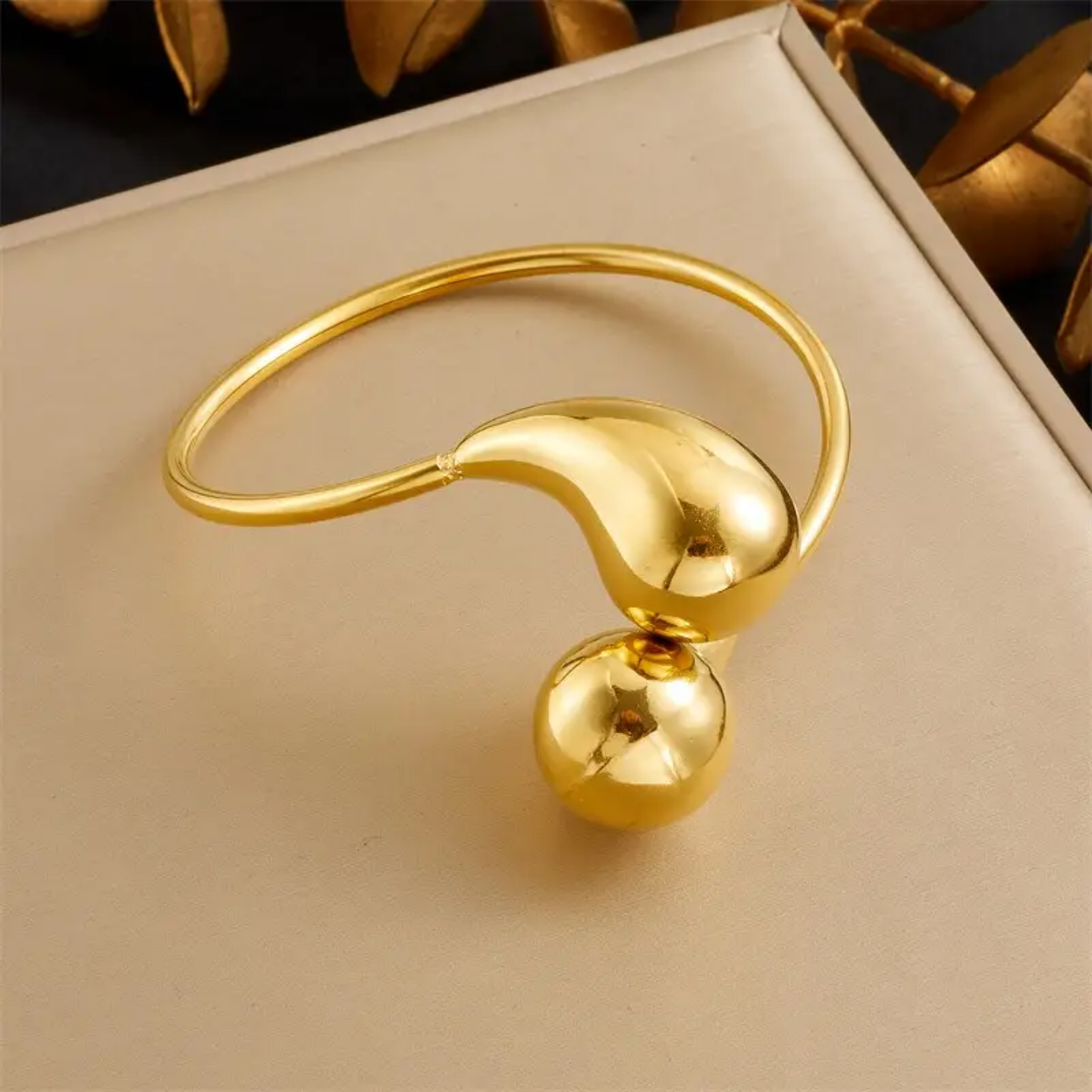 Ensemble de bijoux goutte d'eau en acier inoxydable